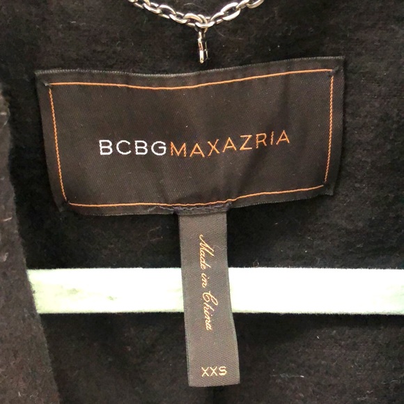 BCBG MAXAZRIA XXS Orason black leather jacket - Picture 2 of 10